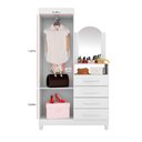 Ver imagem 3 de Guarda-roupa Cômoda Albatroz Capri 2 Portas 4 Gavetas Correr com Espelho