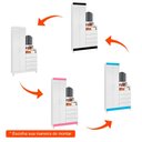 Ver imagem 2 de Guarda-roupa Cômoda Albatroz Capri 2 Portas 4 Gavetas Correr com Espelho