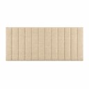 Ver imagem 1 de Cabeceira Cama Casal Queen Estofada Gomos 170cm X 121cm Linho Veludo Cor:linho Philips Palha