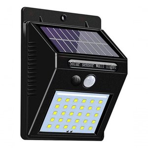 Luminária Solar Arandela 30 Leds Parede com Sensor Presença