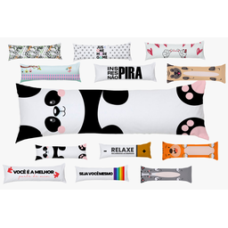 Travesseiro de corpo mais fronha kit 2 peças para uma ótima noite de sono cores - 1