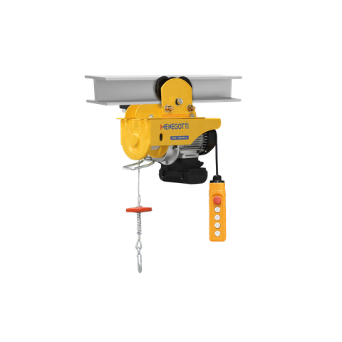 Guincho Coluna Prime Trole Eletrico 150|300kg 12|6m com motor Monofasico 220v 60hz Menegotti