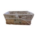 Ver imagem 2 de Cesta com Tecido Retangular 32 X 22 X 13CM Bege Primavera Mundiart DC0007M