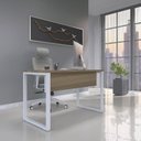 Ver imagem 1 de Mesa Madeira M134/60P25TUB 134cm Industrial Natural e Branco Cinza/Marrom