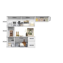 Cozinha Juliete Suspensa Branca – Nicioli Móveis - 3