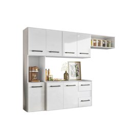 Cozinha Juliete Suspensa Branca – Nicioli Móveis - 1