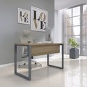 Ver imagem 1 de Mesa de Madeira X M134/60P25 134cm Industrial Naturalle e Grafito Cinza/Marromle
