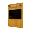 Ver imagem 2 de Painel Ripado para Tv 65 Polegadas 1833x2400 com Prateleira Trento Cedro - Dj Móveis