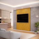 Ver imagem 5 de Painel Ripado para Tv 65 Polegadas 1833x2400 com Prateleira Trento Cedro - Dj Móveis