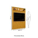 Ver imagem 7 de Painel Ripado para Tv 65 Polegadas 1833x2400 com Prateleira Trento Cedro - Dj Móveis