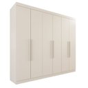 Ver imagem 3 de Guarda-Roupa Casal Casal 6 Portas 3 Gavetas Roma Espresso Móveis Branco/Off Arenas