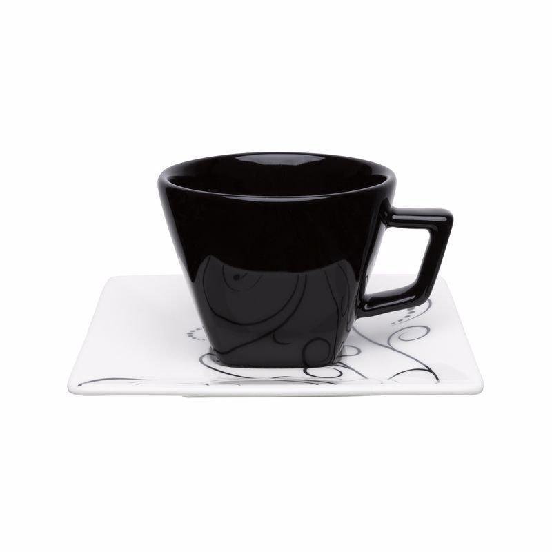 Kit 4 Xícaras Com Pires Freedom Oxford Porcelana 200Ml - 1