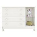 Ver imagem 5 de Quarto de Bebê New Selena 3 Portas com Berço Lila e Cômoda Gran Selena Branco Brilho e Colchão