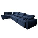 Ver mais imagens de Sofá de Canto 4.80x2.36m Retrátil e Reclinável com Molas Cama inBox Platinum Esquerdo Suede Azul