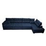 Sofá de Canto 4.80x2.36m Retrátil e Reclinável com Molas Cama inBox Platinum Esquerdo Suede Azul - 6