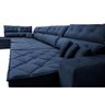Sofá de Canto 4.80x2.36m Retrátil e Reclinável com Molas Cama inBox Platinum Esquerdo Suede Azul - 5