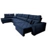 Sofá de Canto 4.80x2.36m Retrátil e Reclinável com Molas Cama inBox Platinum Esquerdo Suede Azul - 7
