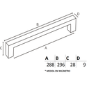 Ver imagem 2 de Puxador IL 080 - Acetinado - 288MM