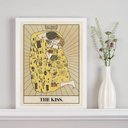 Ver imagem 1 de Quadro Carta Tarot The Kiss - Klimt 24x18cm:madeira Branca