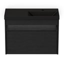 Ver imagem 4 de Gabinete com Lavatório 80cm x 60cm de 2 Gavetas Flow Preto