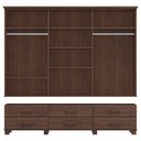 Ver imagem 4 de Guarda-Roupa Bipartido 6 Portas 6 Gavetas 100% Madeira Maciça Linha Ouro