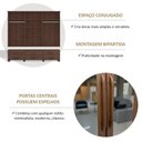Ver mais imagens de Guarda-Roupa Bipartido 6 Portas 6 Gavetas 100% Madeira Maciça Linha Ouro Marrom/Café