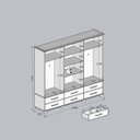 Ver imagem 6 de Guarda-Roupa Bipartido 6 Portas 6 Gavetas 100% Madeira Maciça Linha Ouro