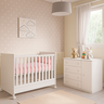 Jogo de Quarto Infantil Branco Berço e Cômoda sem Colchão - Qmovi - 1