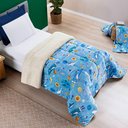 Ver imagem 1 de Edredom Solteiro Coberdrom Kids Sherpa-mantinha 1 Peça Astronauta