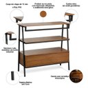 Ver imagem 5 de Aparador Industrial Hall de Entrada 1 Gaveta Thor Rede Móveis