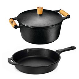 Jogo Caçarola 6 L Frigideira Cabo Ferro - Panela Mineira - 1 Jogo Caçarola 6 L Frigideira Cabo Ferro - Panela Mineira - 1