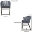 Ver imagem 2 de 3 Cadeiras de Jantar Área Noronha em Alumínio com Pintura Marrom Corda Náutica E11 Trama Original