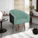 Ver imagem 1 de Poltrona Luiza Pés Palito Factor Preto e Linho - Doce Sonho Móveis Poltronas Poltronas para Sala Pol