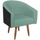 Ver imagem 2 de Poltrona Luiza Pés Palito Factor Preto e Linho - Doce Sonho Móveis Poltronas Poltronas para Sala Pol