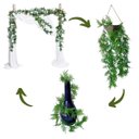 Ver imagem 3 de 5 Hastes de Samambaia Artificial Premium para Jardim Vertical e Ambientes