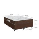 Ver imagem 3 de Cama Box Casal Bipartido + Colchão D33 One Face - Suede Marrom