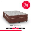 Ver imagem 5 de Cama Box Casal Bipartido + Colchão D33 One Face - Suede Marrom