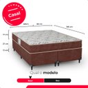 Ver imagem 3 de Cama Box Casal Bipartido + Colchão D33 One Face - Suede Marrom