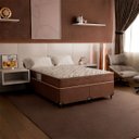 Ver imagem 6 de Cama Box Casal Bipartido + Colchão D33 One Face - Suede Marrom