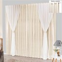 Ver imagem 1 de Cortina Bhaly Jacquard e Voal 4,00 X 2,50 para Varão - Palha