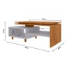 Mesa de Centro Decorativa Lima Tampo Duplo Design Naturalle/off-white - 3