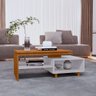 Mesa de Centro Decorativa Lima Tampo Duplo Design Naturalle/off-white - 1