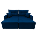 Ver imagem 1 de Sofa Cama Premiun (retratil/reclinavel sem caixa) Azul