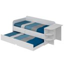 Ver imagem 3 de Cama de Solteiro com Mesinha e cama auxiliar Cimol Branco i Bicama