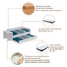 Cama de Solteiro com Mesinha e cama auxiliar Cimol Branco i Bicama - 5