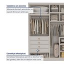 Ver imagem 7 de Closet Casal sem Portas 4 Gavetas Eloá 100% MDF Branco