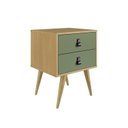 Ver imagem 4 de Conjunto 3 Peças, 2 Mesas de Cabeceira e 1 Cômoda 6 Gavetas com Pés em Madeira Maciça