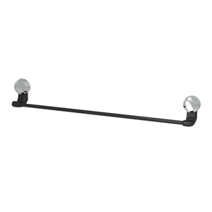 Porta Toalha para Banheiro Linha Bello Cor Preto e Cromado Durín