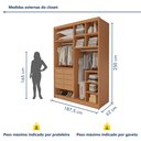 Ver imagem 4 de Closet Casal sem Portas 4 Gavetas 100% MDF Eloá Cinamomo Marrom