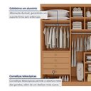 Ver imagem 7 de Closet Casal sem Portas 4 Gavetas 100% MDF Eloá Cinamomo Marrom